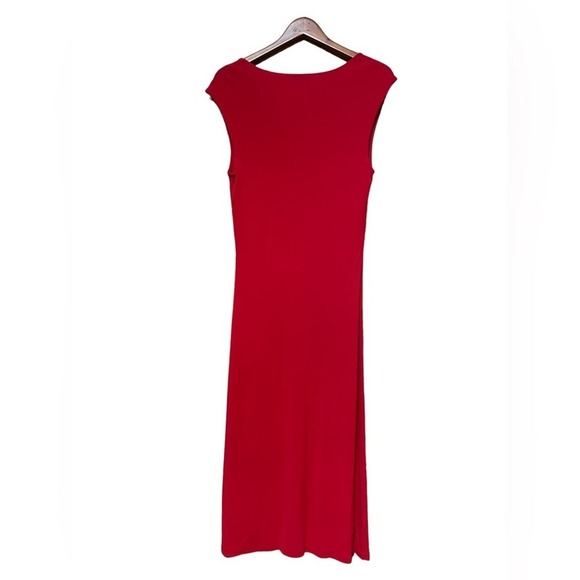 Ralph Lauren Blue Label Red Scoop Neck Cocktail Christmas Dress Size Large - Picture 2 of 7